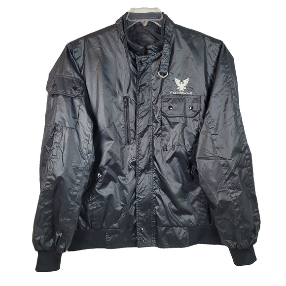 Vintage 80s Upstream Racing Division XL "Formula Boat Logo" Jacket Adult Black - Picture 1 of 16